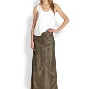 RACHEL ZOE SEQUINED CHIFFON MAXI SKIRT (NWT)